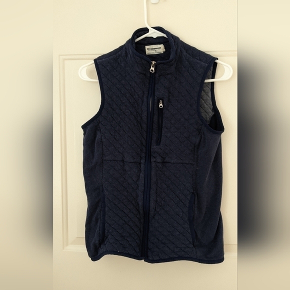 Sweaters - GUIDEBOAT CO. Navy Blue Quilted Vest Full Zip with Pockets, Medium